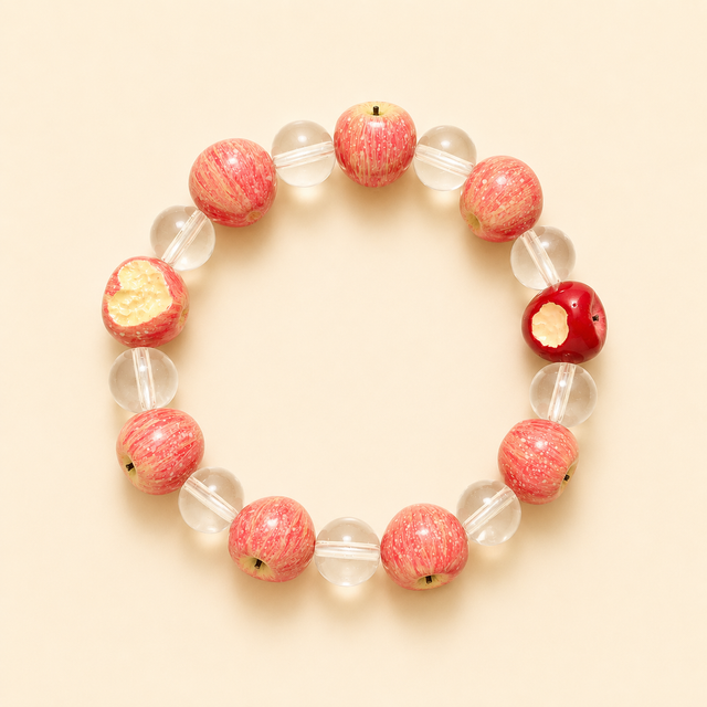Sweet Apple Picnic Bracelet β Handmade Polymer Clay Fruit Jewelry