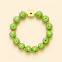 Green Apple Garden Bracelet – Handmade Polymer Clay Fruit Jewelry