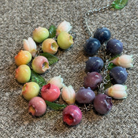 Blueberry Ripening Bracelet – Handmade Polymer Clay Fruit Jewelry
