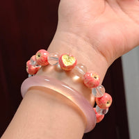 Sweet Apple Picnic Bracelet – Handmade Polymer Clay Fruit Jewelry