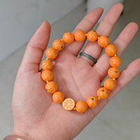 Orange Grove Bracelet – Handmade Polymer Clay Fruit Jewelry
