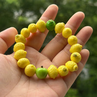 Lemon Grove Bracelet – Handmade Polymer Clay Fruit Jewelry
