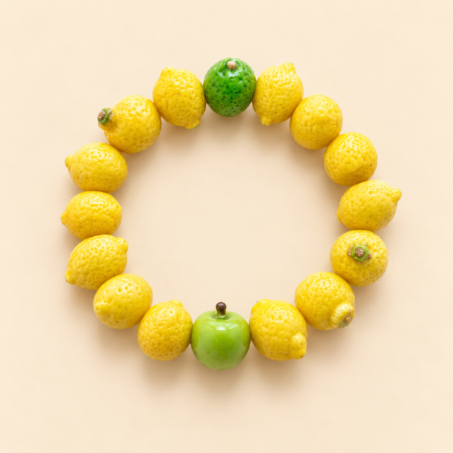 Lemon Grove Bracelet – Handmade Polymer Clay Fruit Jewelry