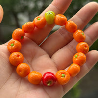 Mandarin Garden Bracelet – Handmade Polymer Clay Fruit Jewelry